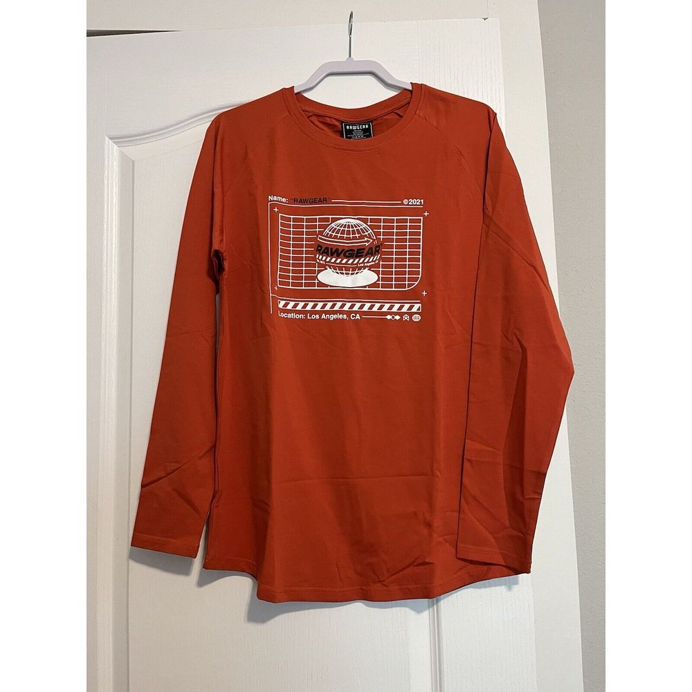 Raw Gear Shirt Long Sleeve Medium Orange